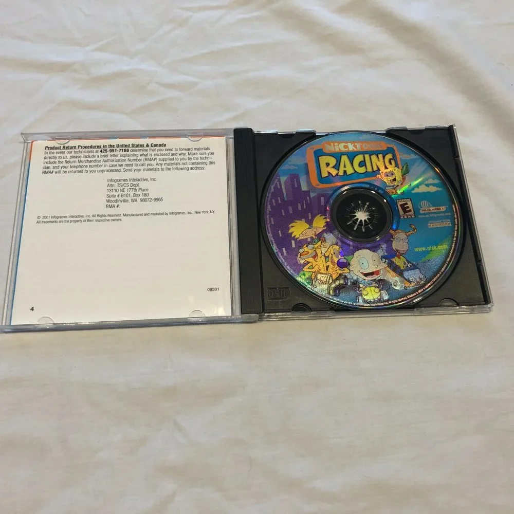 Nicktoons Racing - Kids PC Game Nickelodeon Spongebob CD Rom Windows 95/…
